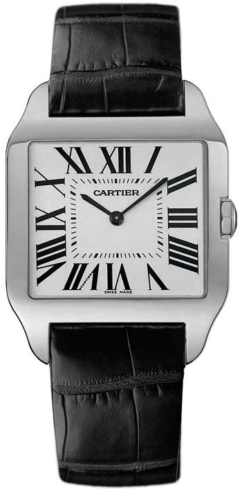 Cartier Santos Dumont 18k White Gold Mens Manual Wind Wristwatch-W2007051 Cartier Santos Dumont 18k White Gold Mens Manual Wind Wristwatch-W2007051