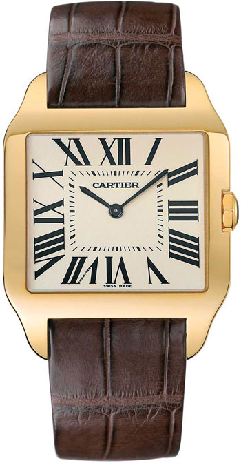 Cartier Santos Dumont 18k Yellow Gold Mens Manual Wind Wristwatch-W2008751 Cartier Santos Dumont 18k Yellow Gold Mens Manual Wind Wristwatch-W2008751