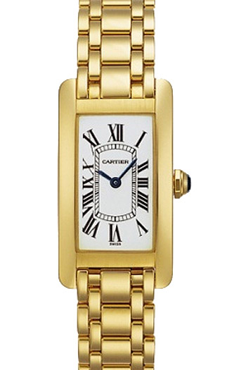 Cartier Tank Americaine Fashionable 18k Yellow Gold Ladies Swiss Quartz Wristwatch-W26015K2 Cartier Tank Americaine Fashionable 18k Yellow Gold Ladies Swiss Quartz Wristwatch-W26015K2