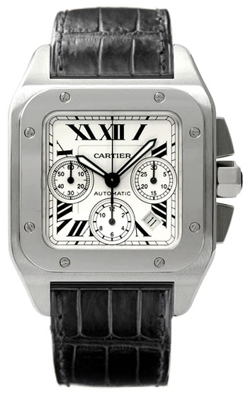 Cartier Santos 100 Fashionable Mens Automatic Chronograph Wristwatch-W20090X8 Cartier Santos 100 Fashionable Mens Automatic Chronograph Wristwatch-W20090X8