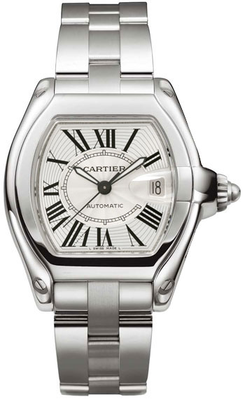 Cartier Roadster Stainless Steel Mens Automatic Wristwatch-W62025V3 Cartier Roadster Stainless Steel Mens Automatic Wristwatch-W62025V3
