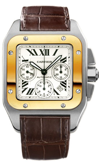 Cartier Santos 100 Chronograph Fashionable Mens Wristwatch-W20091X7 Cartier Santos 100 Chronograph Fashionable Mens Wristwatch-W20091X7