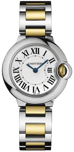 Cartier Ballon Bleu Small Series Beautiful Stainless Steel Ladies Swiss Quartz Wristwatch-W69007Z3