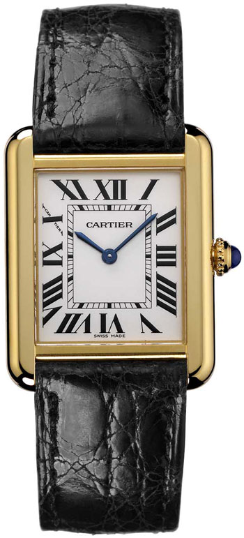 Cartier Tank Solo Fashionable 18k White Gold Mens Swiss Quartz Wristwatch-W1018855 Cartier Tank Solo Fashionable 18k White Gold Mens Swiss Quartz Wristwatch-W1018855