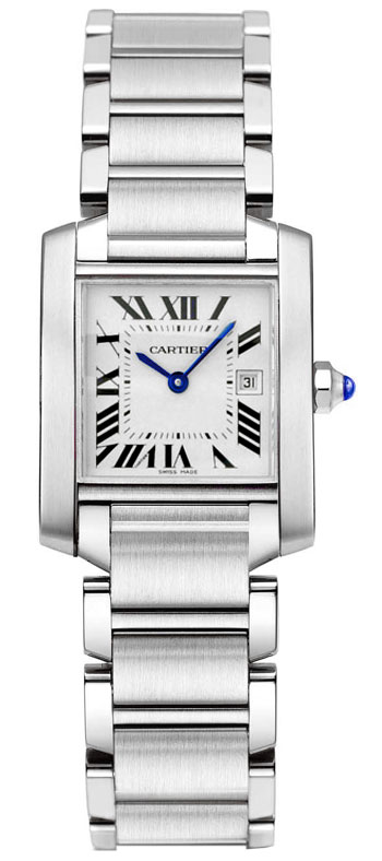 Cartier Tank Francaise Series Fashionable Stainless Steel Mens Swiss Quartz Wristwatch-W51011Q3 Cartier Tank Francaise Series Fashionable Stainless Steel Mens Swiss Quartz Wristwatch-W51011Q3