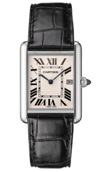 Cartier Tank Louis Cartier Series Fashionable 18k White Gold Mens Swiss Quartz Wristwatch-W1540956 Cartier Tank Louis Cartier Series Fashionable 18k White Gold Mens Swiss Quartz Wristwatch-W1540956