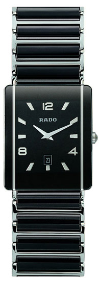Rado Integral Series Ceramic Steel Quartz Mens Watch R20484152 in Black