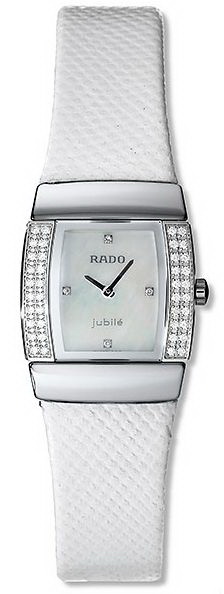 Rado Sintra Series Midsize Diamond White Leather Quartz Ladies Watch R13578906