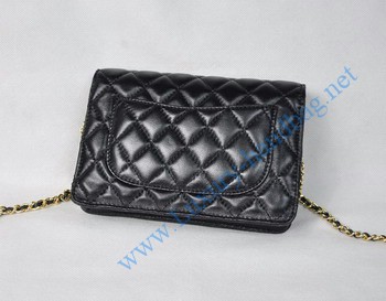 Chanel Lambskin Bag 33814 Black with Golden Chain Chanel Lambskin Bag 33814 Black with Golden Chain