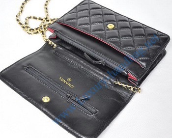Chanel Lambskin Bag 33814 Black with Golden Chain Chanel Lambskin Bag 33814 Black with Golden Chain