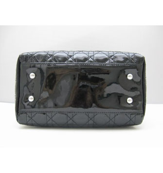 Dior Lady Dior Medium Patent Top Handle Bag Black Dior Lady Dior Medium Patent Top Handle Bag Black