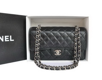 Chanel A1112 2.55 Series Flap Bag Original Caviar Leather Black Chanel A1112 2.55 Series Flap Bag Original Caviar Leather Black