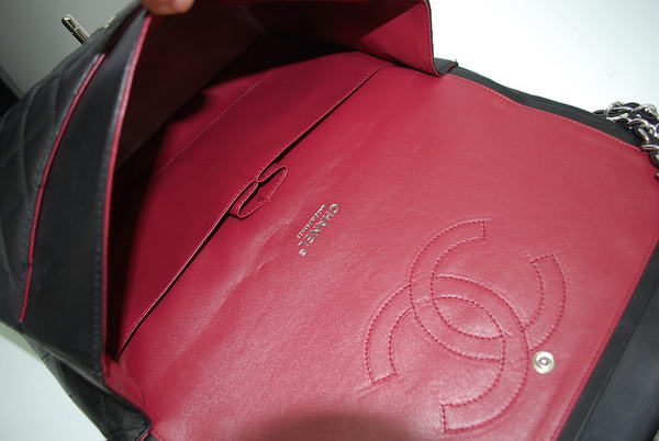 Top Quality Chanel Maxi Double Flaps Bag Black Original Lambskin Leather A36098 Silver Top Quality Chanel Maxi Double Flaps Bag Black Original Lambskin Leather A36098 Silver