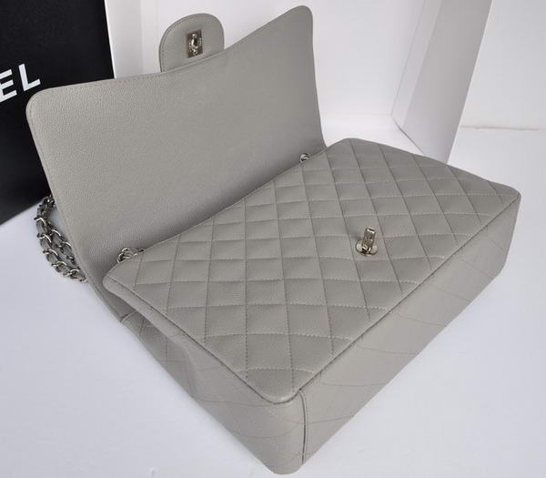 Chanel Original Caviar Leather Jumbo Flap Bag A47600 Grey Chanel Original Caviar Leather Jumbo Flap Bag A47600 Grey