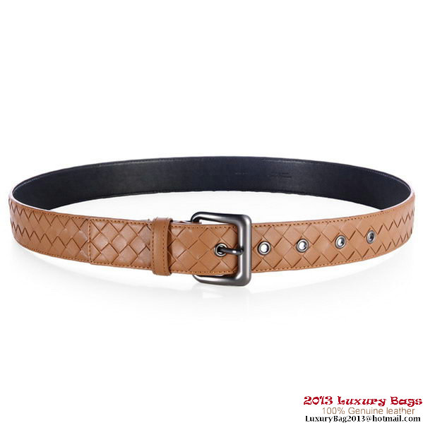 Bottega Veneta Intrecciato Nappa Belt Apricot