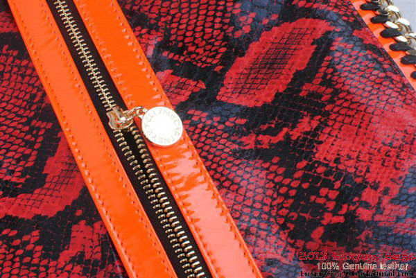 Stella McCartney Falabella Snake Fold Over Clutch 812S Red