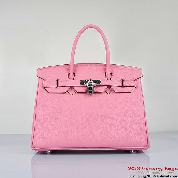 Hermes Birkin 30CM Tote Bags Pink Togo Leather Silver Hermes Birkin 30CM Tote Bags Pink Togo Leather Silver