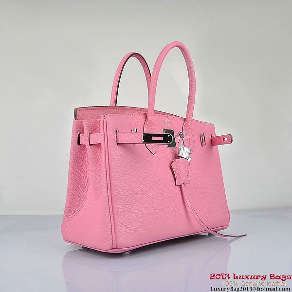 Hermes Birkin 30CM Tote Bags Pink Togo Leather Silver Hermes Birkin 30CM Tote Bags Pink Togo Leather Silver
