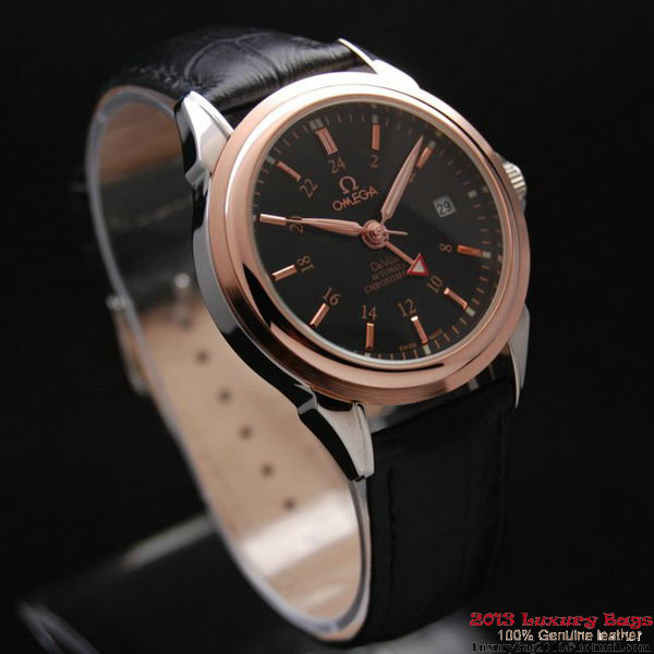 OMEGA DE VILLE Automatic Chronometer Red Gold on Black Leather Strap OM77213 OMEGA DE VILLE Automatic Chronometer Red Gold on Black Leather Strap OM77213