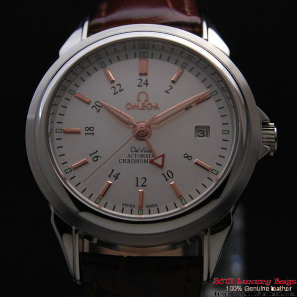 OMEGA DE VILLE Automatic Chronometer Steel on Brown Leather Strap OM77216 OMEGA DE VILLE Automatic Chronometer Steel on Brown Leather Strap OM77216