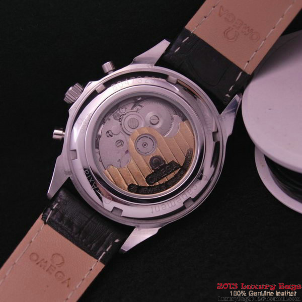 OMEGA DE VILLE CO-AXIAL CHRONOSCOPE Steel on Black Leather Strap OM77402 OMEGA DE VILLE CO-AXIAL CHRONOSCOPE Steel on Black Leather Strap OM77402