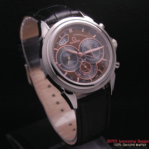 OMEGA DE VILLE CO-AXIAL CHRONOSCOPE Steel on Black Leather Strap OM77405 OMEGA DE VILLE CO-AXIAL CHRONOSCOPE Steel on Black Leather Strap OM77405