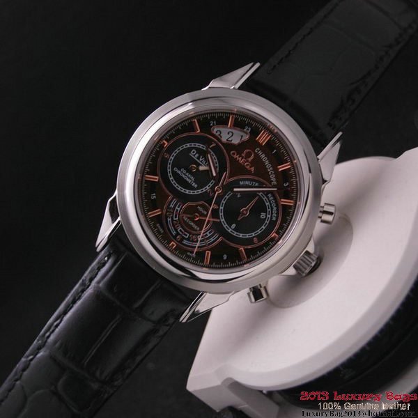 OMEGA DE VILLE CO-AXIAL CHRONOSCOPE Steel on Black Leather Strap OM77405 OMEGA DE VILLE CO-AXIAL CHRONOSCOPE Steel on Black Leather Strap OM77405