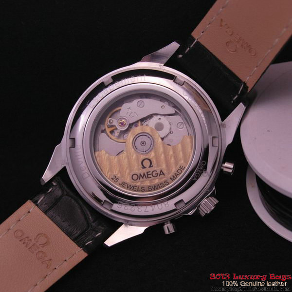 OMEGA DE VILLE CO-AXIAL CHRONOSCOPE Steel on Black Leather Strap OM77409 OMEGA DE VILLE CO-AXIAL CHRONOSCOPE Steel on Black Leather Strap OM77409