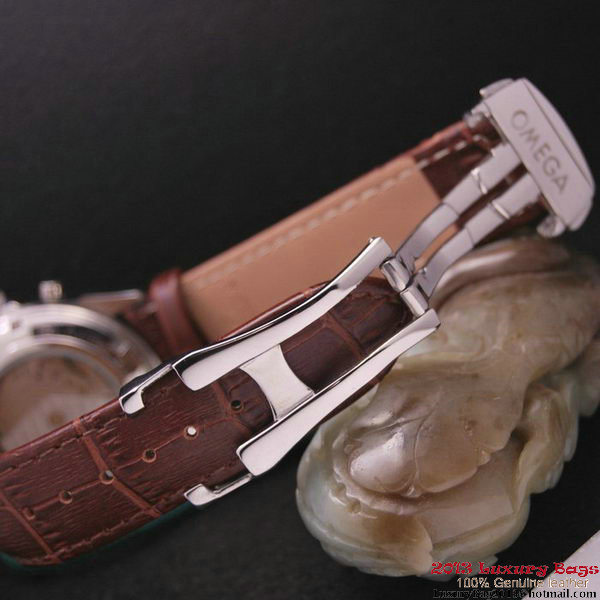 OMEGA DE VILLE CO-AXIAL CHRONOSCOPE Steel on Brown Leather Strap OM77408 OMEGA DE VILLE CO-AXIAL CHRONOSCOPE Steel on Brown Leather Strap OM77408