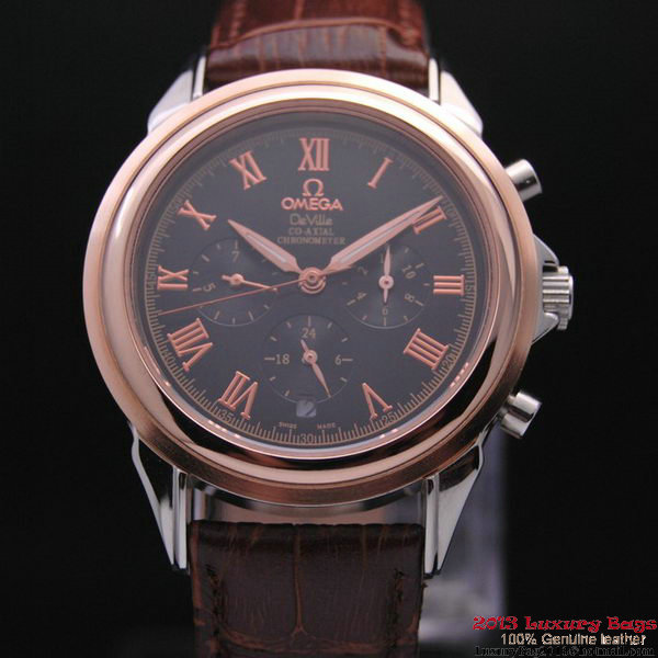 OMEGA DE VILLE CO-AXIAL Chronometer Red Gold on Brown Leather Strap OM77505 OMEGA DE VILLE CO-AXIAL Chronometer Red Gold on Brown Leather Strap OM77505