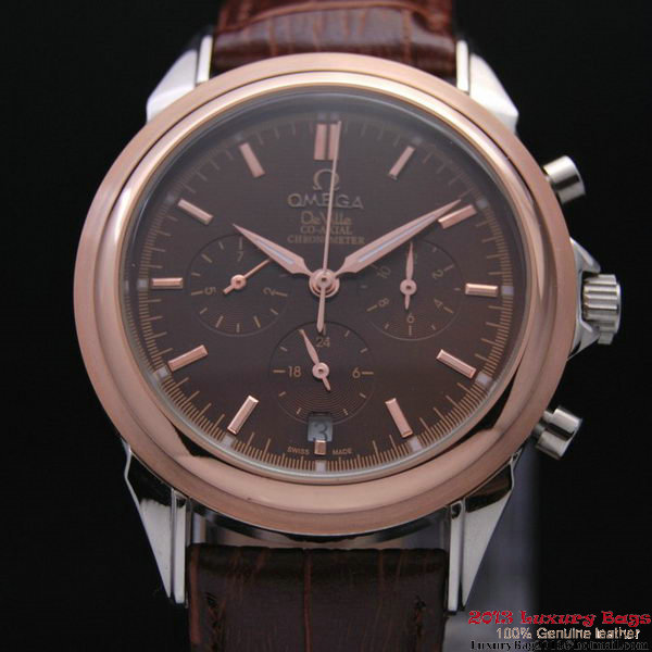 OMEGA DE VILLE CO-AXIAL Chronometer Red Gold on Brown Leather Strap OM77509 OMEGA DE VILLE CO-AXIAL Chronometer Red Gold on Brown Leather Strap OM77509