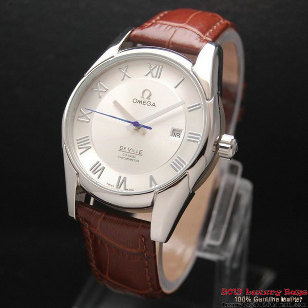 OMEGA DE VILLE Co-AXIAL CHRONOMETER Steel on Brown Leather Strap OM77003 OMEGA DE VILLE Co-AXIAL CHRONOMETER Steel on Brown Leather Strap OM77003