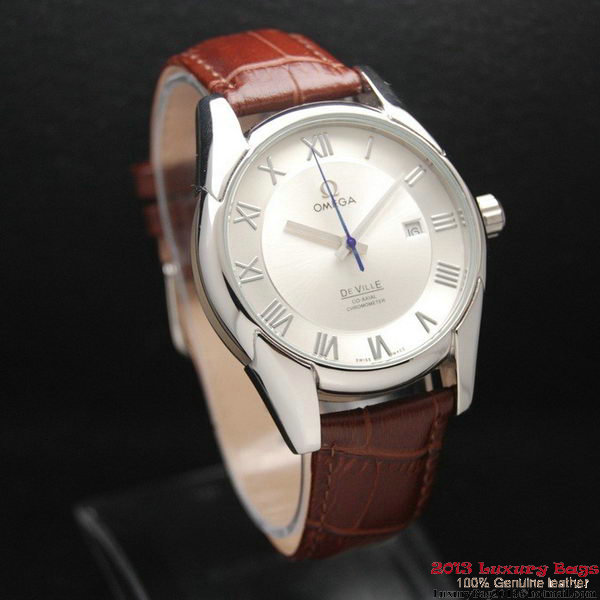 OMEGA DE VILLE Co-AXIAL CHRONOMETER Steel on Brown Leather Strap OM77003 OMEGA DE VILLE Co-AXIAL CHRONOMETER Steel on Brown Leather Strap OM77003