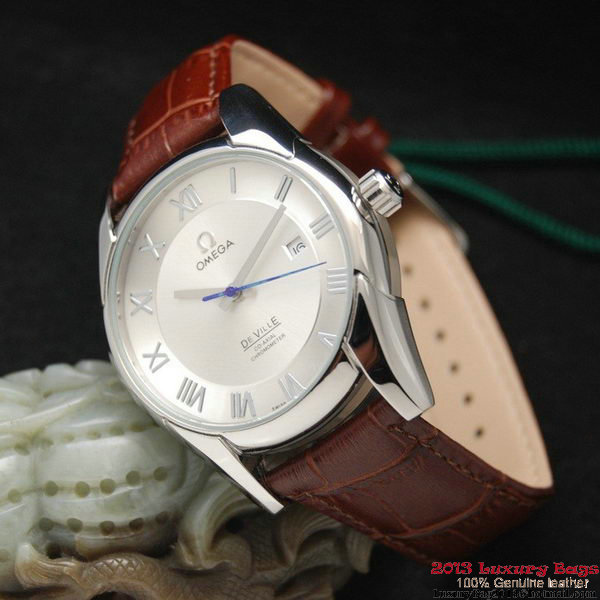 OMEGA DE VILLE Co-AXIAL CHRONOMETER Steel on Brown Leather Strap OM77003 OMEGA DE VILLE Co-AXIAL CHRONOMETER Steel on Brown Leather Strap OM77003