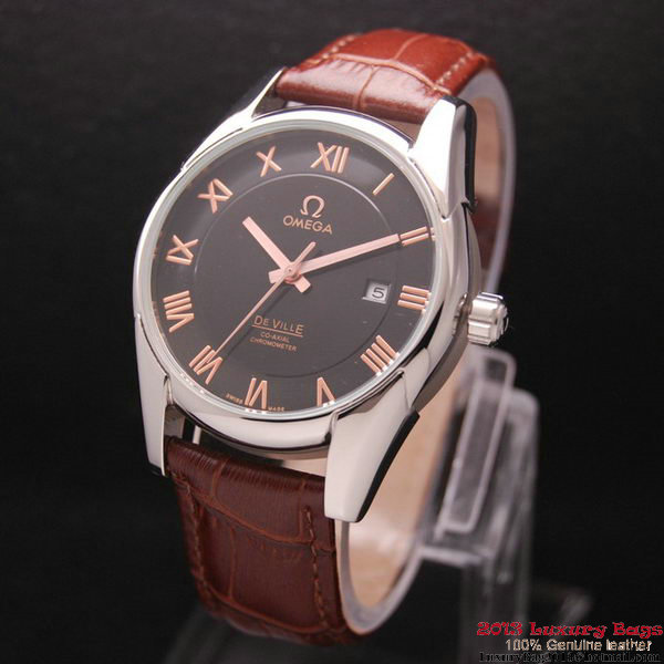 OMEGA DE VILLE Co-AXIAL CHRONOMETER Steel on Brown Leather Strap OM77005 OMEGA DE VILLE Co-AXIAL CHRONOMETER Steel on Brown Leather Strap OM77005
