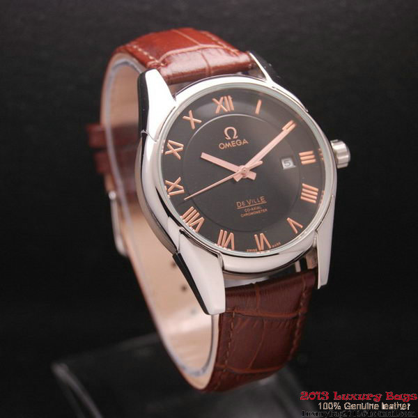 OMEGA DE VILLE Co-AXIAL CHRONOMETER Steel on Brown Leather Strap OM77005 OMEGA DE VILLE Co-AXIAL CHRONOMETER Steel on Brown Leather Strap OM77005
