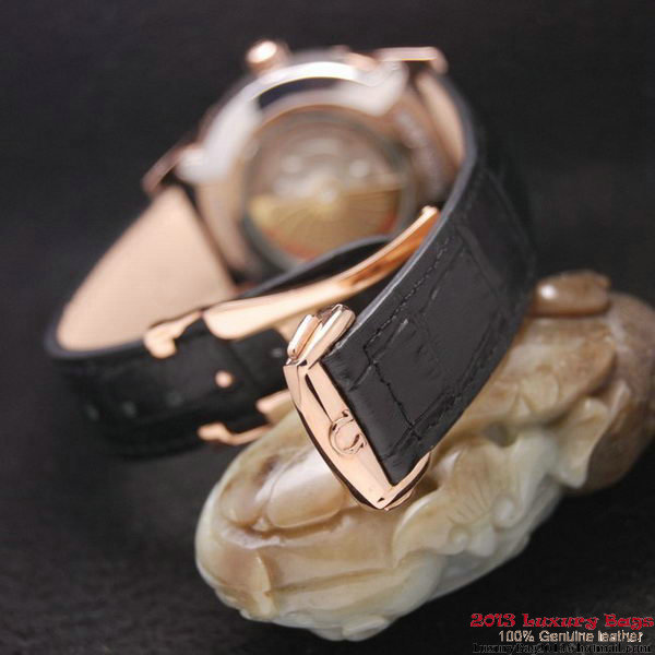 OMEGA DE VILLE HOUR VISION ANNUAL CALENDAR Red Gold on Black Leather Strap OM77122 OMEGA DE VILLE HOUR VISION ANNUAL CALENDAR Red Gold on Black Leather Strap OM77122