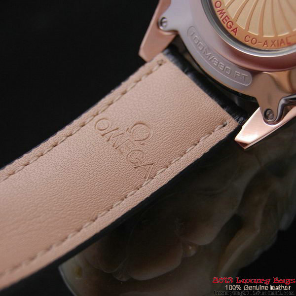 OMEGA DE VILLE HOUR VISION ANNUAL CALENDAR Red Gold on Black Leather Strap OM77122 OMEGA DE VILLE HOUR VISION ANNUAL CALENDAR Red Gold on Black Leather Strap OM77122