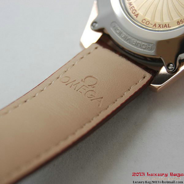 OMEGA DE VILLE HOUR VISION ANNUAL CALENDAR Red Gold on Brown Leather Strap OM77123 OMEGA DE VILLE HOUR VISION ANNUAL CALENDAR Red Gold on Brown Leather Strap OM77123