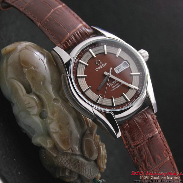 OMEGA DE VILLE HOUR VISION ANNUAL CALENDAR Steel on Brown Leather Strap OM77109 OMEGA DE VILLE HOUR VISION ANNUAL CALENDAR Steel on Brown Leather Strap OM77109