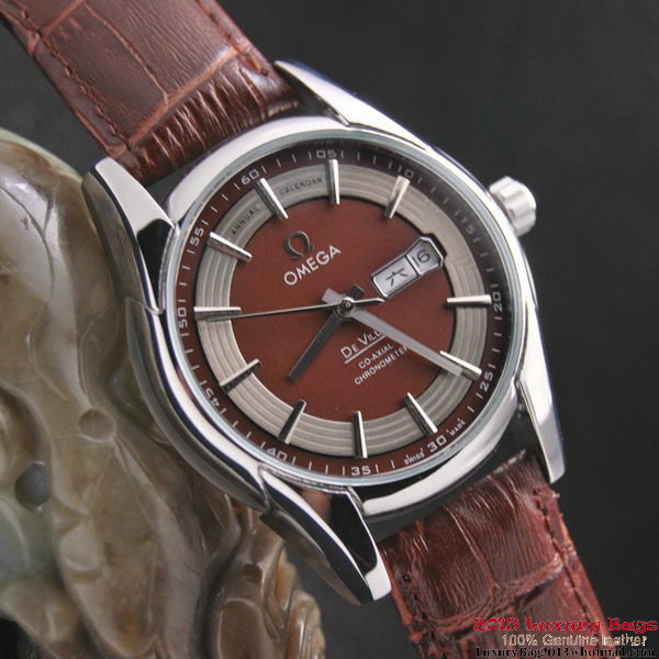 OMEGA DE VILLE HOUR VISION ANNUAL CALENDAR Steel on Brown Leather Strap OM77109 OMEGA DE VILLE HOUR VISION ANNUAL CALENDAR Steel on Brown Leather Strap OM77109