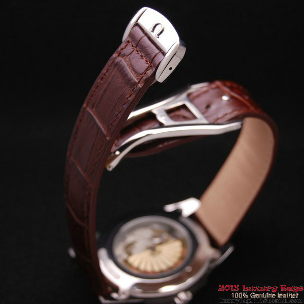 OMEGA DE VILLE HOUR VISION ANNUAL CALENDAR Steel on Brown Leather Strap OM77109 OMEGA DE VILLE HOUR VISION ANNUAL CALENDAR Steel on Brown Leather Strap OM77109