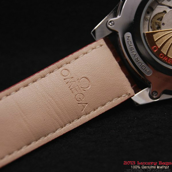 OMEGA DE VILLE HOUR VISION ANNUAL CALENDAR Steel on Brown Leather Strap OM77109 OMEGA DE VILLE HOUR VISION ANNUAL CALENDAR Steel on Brown Leather Strap OM77109