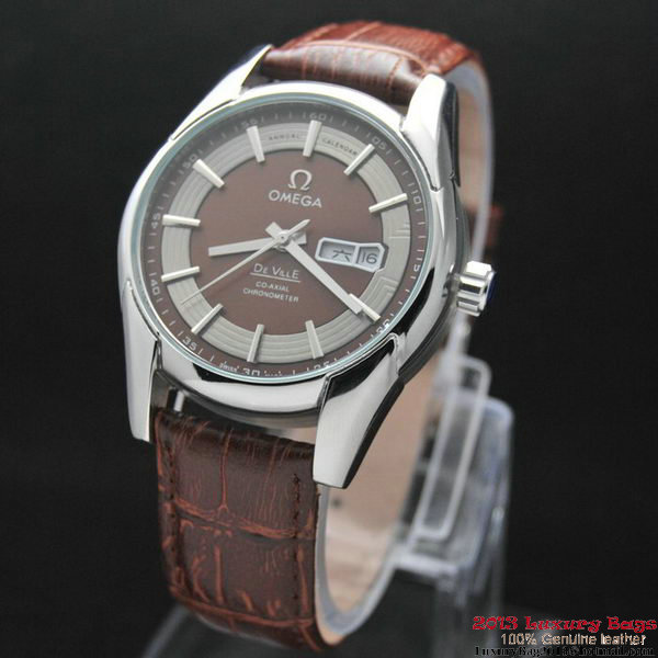 OMEGA DE VILLE HOUR VISION ANNUAL CALENDAR Steel on Brown Leather Strap OM77109 OMEGA DE VILLE HOUR VISION ANNUAL CALENDAR Steel on Brown Leather Strap OM77109