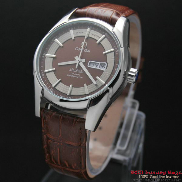 OMEGA DE VILLE HOUR VISION ANNUAL CALENDAR Steel on Brown Leather Strap OM77109 OMEGA DE VILLE HOUR VISION ANNUAL CALENDAR Steel on Brown Leather Strap OM77109