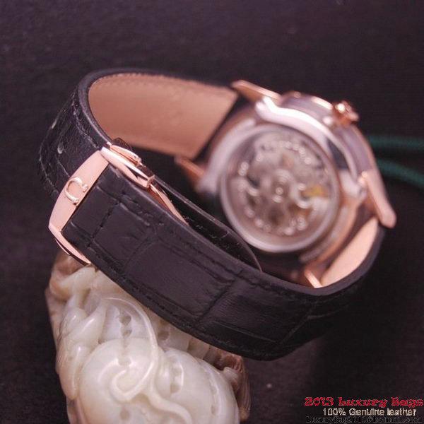 OMEGA DE VILLE Tourbillon Watches Red Gold on Black Leather Strap Om7016 OMEGA DE VILLE Tourbillon Watches Red Gold on Black Leather Strap Om7016