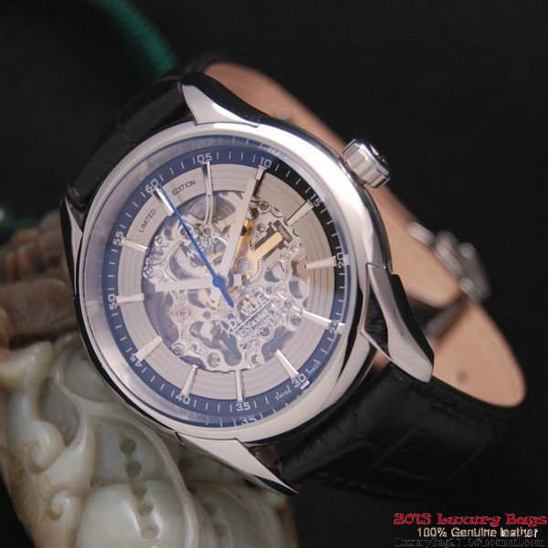 OMEGA DE VILLE Tourbillon Watches Steel on Black Leather Strap Om7008 OMEGA DE VILLE Tourbillon Watches Steel on Black Leather Strap Om7008