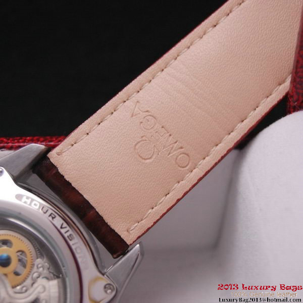 OMEGA DE VILLE Tourbillon Watches Steel on Brown Leather Strap Om7003 OMEGA DE VILLE Tourbillon Watches Steel on Brown Leather Strap Om7003