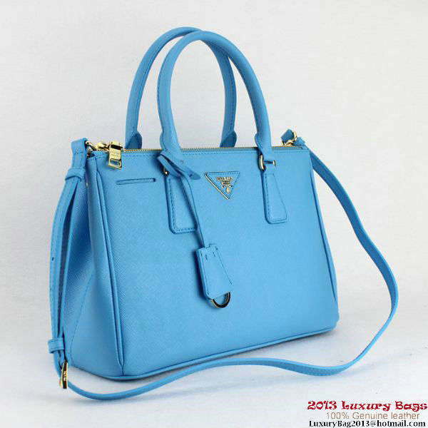 2013 Prada Saffiano Tote Bag 1801 SkyBlue 2013 Prada Saffiano Tote Bag 1801 SkyBlue
