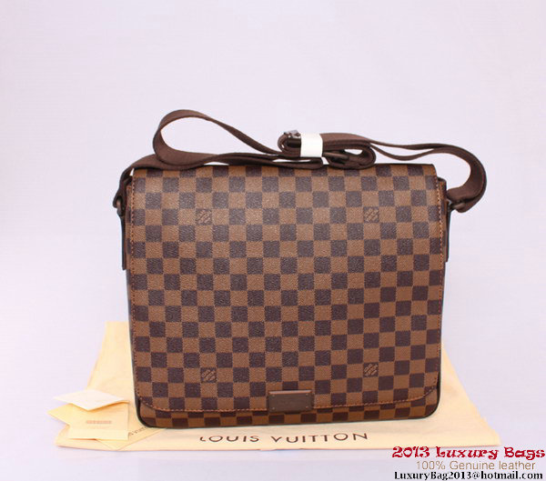 Louis Vuitton Damier Ebene Canvas District MM Messenger Bags N41212 Louis Vuitton Damier Ebene Canvas District MM Messenger Bags N41212
